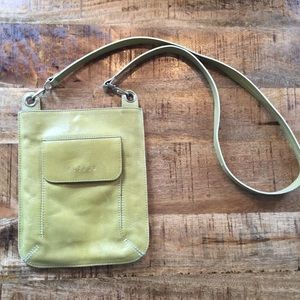 Lazaro celery green cow leather crossbody bag